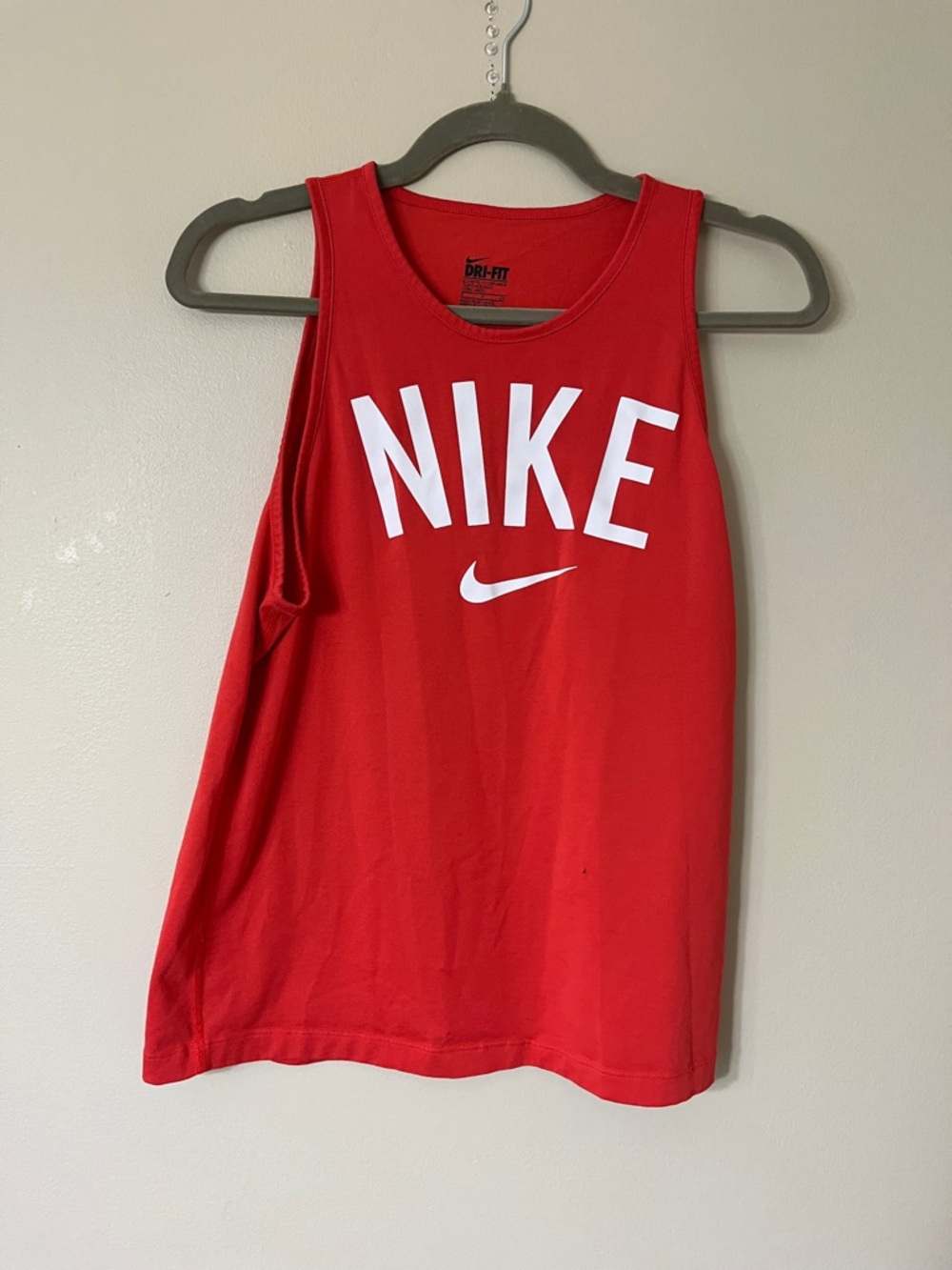 Nike Red Tank Top with White Logo